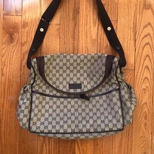 Gucci Canvas Diaper Bag